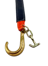 Heavy-Duty Towing V Strap Bridle, 3" x 30' - 5,400 lbs Load Capacity with 8" J Hook & TJ Hook SAFE 'N SECURE LLC