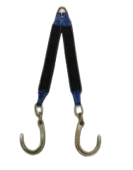 TOW-3X30-8FJH - Heavy-Duty 3" x 30" Tow V Bridle with 8" Forged J Hooks, 5,400lbs Load Capacity - Professional Towing Equipment SAFE 'N SECURE LLC