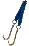 4" x 36" V-Bridle Strap with 15" Forged J-Hooks, 5,400 lbs WLL, Diamond Weave Webbing CasterHQ