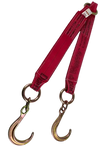 5,400 lb V-Bridle Sling 4" x 36" 8" Forged J-Hooks TOW-4X308FJ-DW | CasterHQ