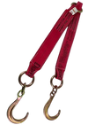 4" x 36" V-Bridle Sling with 8" Forged J-Hooks, 5,400 lbs WLL, Heavy Duty Lifting Sling CasterHQ