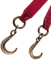 4" x 36" V-Bridle Sling with 8" Forged J-Hooks, 5,400 lbs WLL, Heavy Duty Lifting Sling CasterHQ