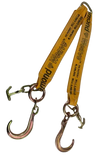 4" x 36" V-Bridle Sling with 8" Forged J-Hooks and TJ-Hooks, 5,400 lbs WLL, Diamond Weave Webbing CasterHQ