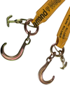 4" x 36" V-Bridle Sling with 8" Forged J-Hooks and TJ-Hooks, 5,400 lbs WLL, Diamond Weave Webbing CasterHQ