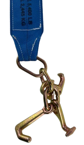 4" x 36" V-Bridle Strap with RTJ Cluster Hooks - 5,400 lbs WLL, Diamond Weave Webbing CasterHQ