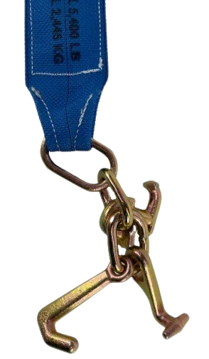 4" x 36" V-Bridle Strap with RTJ Cluster Hooks - 5,400 lbs WLL, Diamond Weave Webbing CasterHQ
