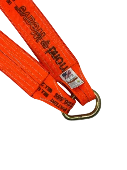 4" x 36" V-Bridle Tow Strap with RTJ Cluster Hooks, 8" J-Hook, Diamond Weave, 5,400 lb WLL CasterHQ