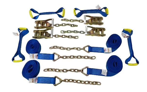 Ultimate 8-Point DIAMOND WEAVE Tie-Down: Secure & Durable for Flatbed and Rollback Towing CasterHQ
