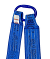 Towing V Bridle 4 inch x 24 inch with 8 inch J Hook and TJ Hook - Diamond Weave, 5,400 lbs WLL, Blue, Made in USA CasterHQ