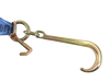 4" x 24" Towing V Bridle with 15" J Hook and Mini J-Diamond Weave - 5,400lbs WLL, Premium Diamond Weave, Assembled in USA CasterHQ