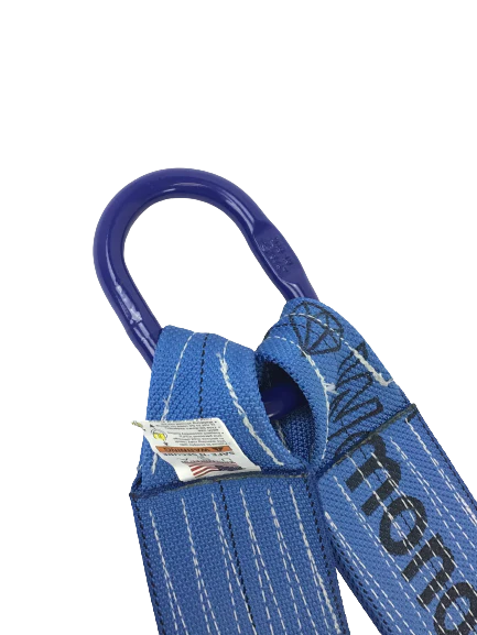 4" x 24" Towing V Bridle with 15" J Hook and Mini J-Diamond Weave - 5,400lbs WLL, Premium Diamond Weave, Assembled in USA - CasterHQ