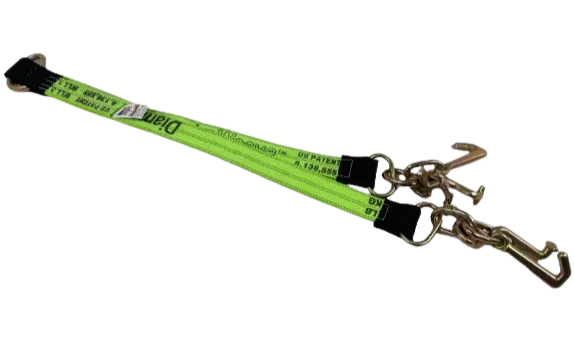 Heavy-Duty Towing V-Bridle, 2" x 36" with RTJ Cluster Hooks - 3,333 lbs Load Capacity SAFE 'N SECURE LLC