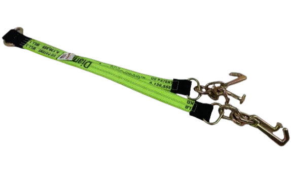 2 inch x 36 inch V-Bridle with RTJ Cluster Hooks, 3333 lbs Load Capacity, ideal for professional towing