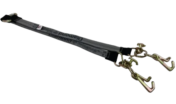 Heavy-Duty Towing V-Bridle, 2" x 36" with RTJ Cluster Hooks - 3,333 lbs Load Capacity SAFE 'N SECURE LLC