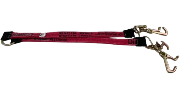 Heavy-Duty Towing V-Bridle, 2" x 36" with RTJ Cluster Hooks - 3,333 lbs Load Capacity SAFE 'N SECURE LLC