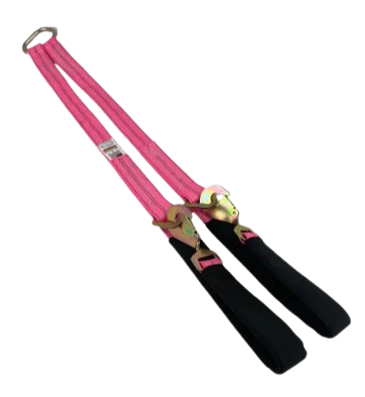 TOW-V-STRAP 56" Towing V-Bridle Strap - Durable Nylon with Twisted Snap Hooks & Delta Rings, 3333 lbs Load Capacity SAFE 'N SECURE LLC