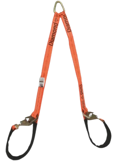 TOW-V-STRAP 56" Towing V-Bridle Strap - Durable Nylon with Twisted Snap Hooks & Delta Rings, 3333 lbs Load Capacity SAFE 'N SECURE LLC