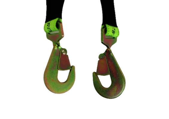 TOW-V-STRAP 56" Towing V-Bridle Strap - Durable Nylon with Twisted Snap Hooks & Delta Rings, 3333 lbs Load Capacity SAFE 'N SECURE LLC