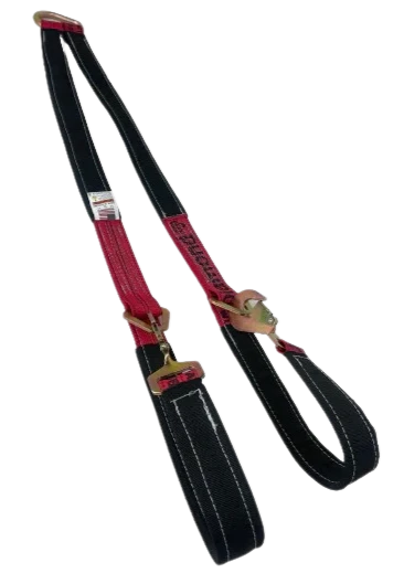 Reinforced 2" x 56" TOW-V-STRAP-CSL-DW V-Bridle Tow Strap with Twisted Snap Hooks & D-Rings - 3,333 lbs Load Capacity SAFE 'N SECURE LLC