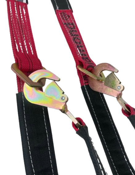 Reinforced 2" x 56" TOW-V-STRAP-CSL-DW V-Bridle Tow Strap with Twisted Snap Hooks & D-Rings - 3,333 lbs Load Capacity SAFE 'N SECURE LLC