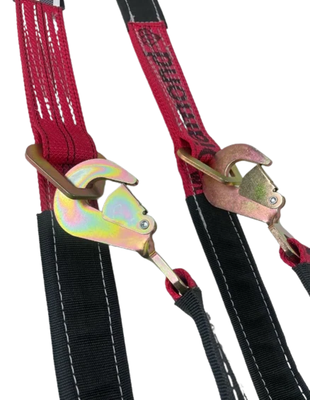 Reinforced 2" x 56" TOW-V-STRAP-CSL-DW V-Bridle Tow Strap with Twisted Snap Hooks & D-Rings - 3,333 lbs Load Capacity SAFE 'N SECURE LLC