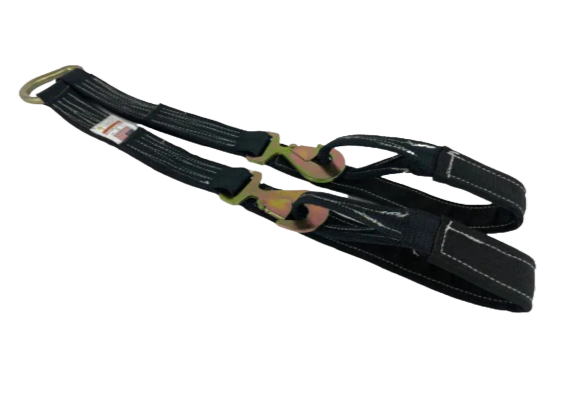 Heavy-duty 2 inch by 57 inch V-Bridle tow strap with flat snap hooks and Cordura sleeve, load capacity 3333 lbs