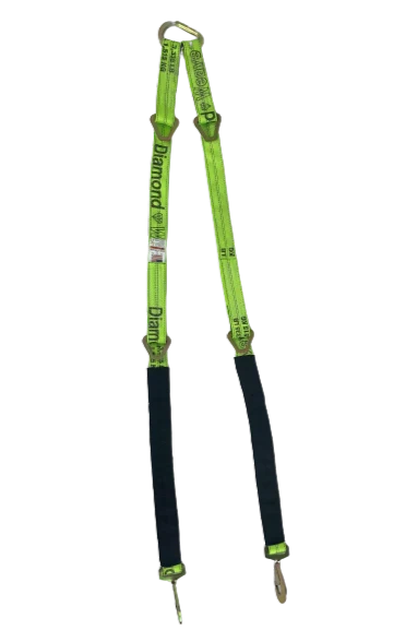 2" x 56" Tow V-Bridle Strap with Twisted Snap Hooks & D-Rings - 3,333 lbs Load Capacity, Heavy-Duty Towing SAFE 'N SECURE LLC