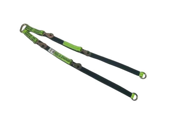 TOW-VSTRAPDR-4FSH-DW - High-Strength 2" x 56" V-Bridle with D-Ring & 4 x Flat Snap Hooks | Heavy-Duty Towing Equipment SAFE 'N SECURE LLC