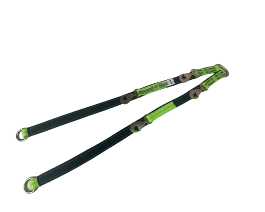 TOW-VSTRAPDR-4FSH-DW - High-Strength 2" x 56" V-Bridle with D-Ring & 4 x Flat Snap Hooks | Heavy-Duty Towing Equipment SAFE 'N SECURE LLC