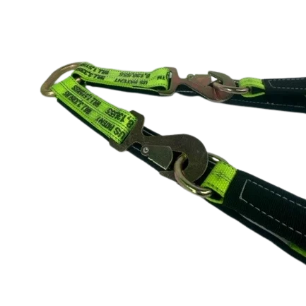 TOW-VSTRAPDR-4FSH-DW - High-Strength 2" x 56" V-Bridle with D-Ring & 4 x Flat Snap Hooks | Heavy-Duty Towing Equipment SAFE 'N SECURE LLC