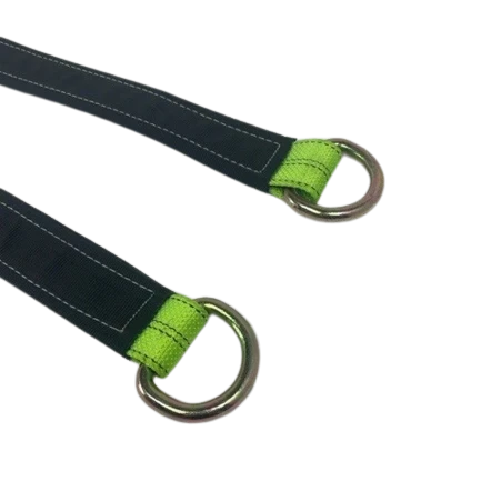 TOW-VSTRAPDR-4FSH-DW - High-Strength 2" x 56" V-Bridle with D-Ring & 4 x Flat Snap Hooks | Heavy-Duty Towing Equipment SAFE 'N SECURE LLC