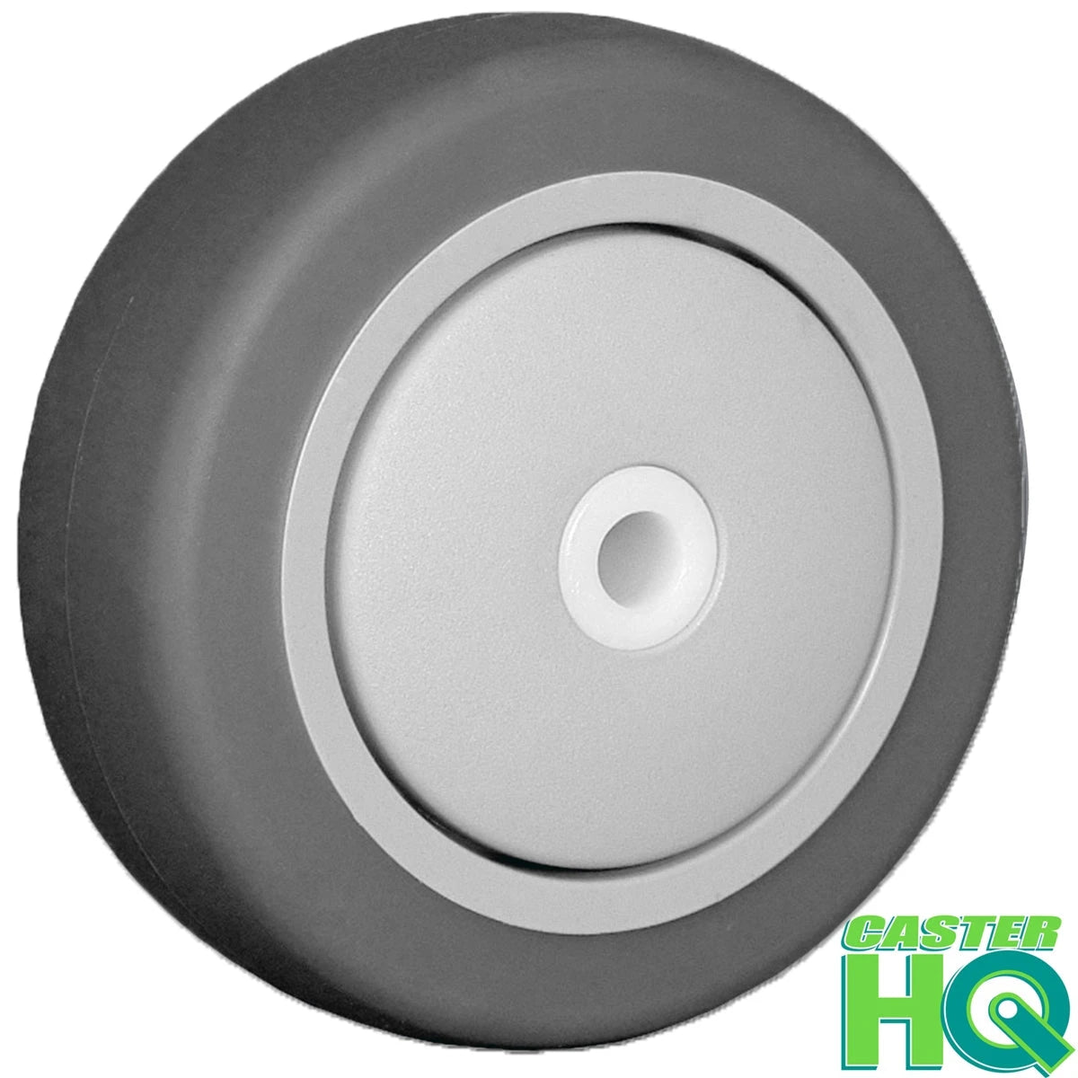 4 Inch x 1-1/4 Inch Gray Thermo Rubber Wheel - 250 lbs Capacity | Non-Marking Replacement Wheel CasterHQ