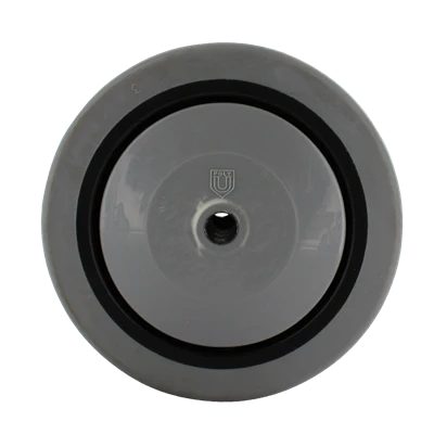 4 Inch x 1-1/4 Inch Gray Thermo Rubber Wheel - 250 lbs Capacity | Non-Marking Replacement Wheel CasterHQ