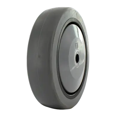 5 Inch x 1-1/4 Inch Gray Thermo Rubber Wheel - 300 lbs Capacity | Non-Marking Replacement Wheel -  | CasterHQ