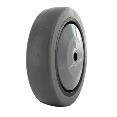 4 Inch x 1-1/4 Inch Gray Thermo Rubber Wheel - 250 lbs Capacity | Non-Marking Replacement Wheel CasterHQ