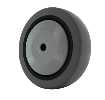 4 Inch x 1-1/4 Inch Gray Thermo Rubber Wheel - 250 lbs Capacity | Non-Marking Replacement Wheel CasterHQ
