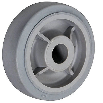 6" X 2" GRAY THERMO RUBBER (NON MARKING) WHEEL - 500 LBS CAPACITY CasterHQ