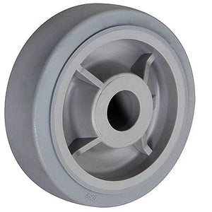 6" x 2" Gray Thermo Rubber Polyolefin Industrial Wheel – 500 lb
