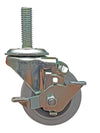 2" Locking Stem Caster | Non-Marking TPR Wheel | Threaded Stem 3/8"-16 x 1-1/4" | 80 lbs Capacity NSF APPROVED