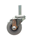 2" Locking Stem Caster | Non-Marking TPR Wheel | Threaded Stem 3/8"-16 x 1-1/4" | 80 lbs Capacity NSF APPROVED