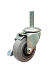 2" Locking Stem Caster | Non-Marking TPR Wheel | Threaded Stem 3/8"-16 x 1-1/4" | 80 lbs Capacity NSF APPROVED