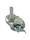 2" Locking Stem Caster | Non-Marking TPR Wheel | Threaded Stem 3/8"-16 x 1-1/4" | 80 lbs Capacity NSF APPROVED