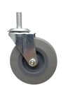 3" Stem Caster | Non-Marking Thermo Rubber Wheel | Threaded Stem 3/8"-16 x 1" | 100 lbs Capacity NSF APPROVED