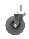 3" Stem Caster | Non-Marking Thermo Rubber Wheel | Threaded Stem 3/8"-16 x 1" | 100 lbs Capacity NSF APPROVED