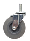 3" Locking Stem Caster | Non-Marking Thermo Rubber Wheel | Threaded Stem 3/8"-16 x 1" | 100 lbs Capacity NSF APPROVED