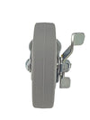 3" Locking Stem Caster | Non-Marking Thermo Rubber Wheel | Threaded Stem 3/8"-16 x 1" | 100 lbs Capacity NSF APPROVED