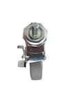 3" Locking Stem Caster | Non-Marking Thermo Rubber Wheel | Threaded Stem 3/8"-16 x 1" | 100 lbs Capacity NSF APPROVED