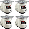Retractable Leveling Casters 2.85 Inch Wheel - 4 Pack | 6600 lbs Total Capacity Heavy Duty Machine Feet CasterHQ