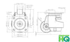 Retractable Leveling Casters 2.85 Inch Wheel - 4 Pack | 6600 lbs Total Capacity Heavy Duty Machine Feet CasterHQ