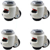 TP-40S - 1.75" Wheel - Stem Retractable Leveling Machine Casters - 4 Pack - 440 lbs Per Set CasterHQ